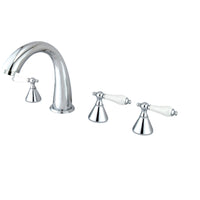 Thumbnail for Kingston Brass KS23615PL Roman Tub Faucet with Hand Shower, Polished Chrome - BNGBath