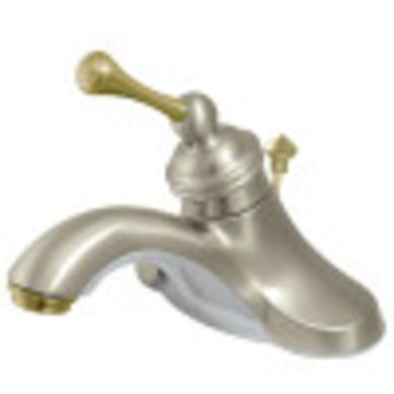 Kingston Brass KB3549 4 in. Centerset Bathroom Faucet, Brushed Nickel/Polished Brass - BNGBath