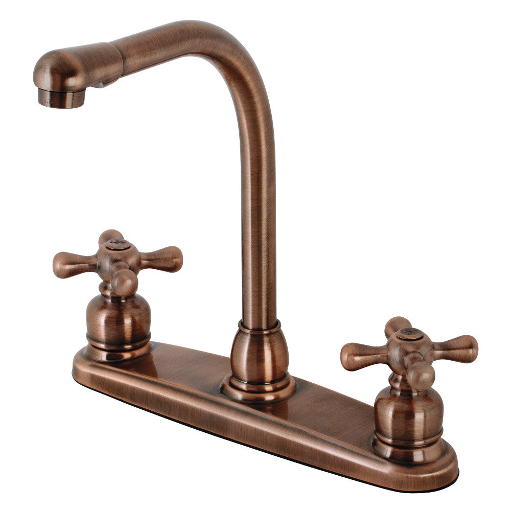 Kingston Brass KB716AXLS Victorian Centerset Kitchen Faucet, Antique Copper - BNGBath