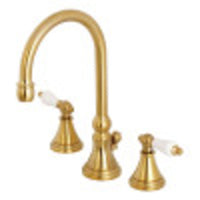 Thumbnail for Kingston Brass KS2987PL 8 in. Widespread Bathroom Faucet, Brushed Brass - BNGBath