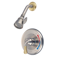 Thumbnail for Kingston Brass GKB639SO Single-Handle Shower Faucet, Brushed Nickel/Polished Brass - BNGBath