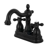 Thumbnail for Kingston Brass KB1600AX Heritage 4 in. Centerset Bathroom Faucet, Matte Black - BNGBath