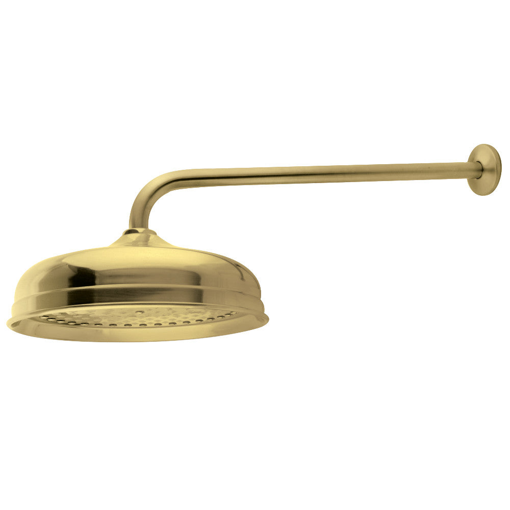 Kingston Brass K225K17 Trimscape 10 in. Showerhead with 17 in. Shower Arm, Brushed Brass - BNGBath