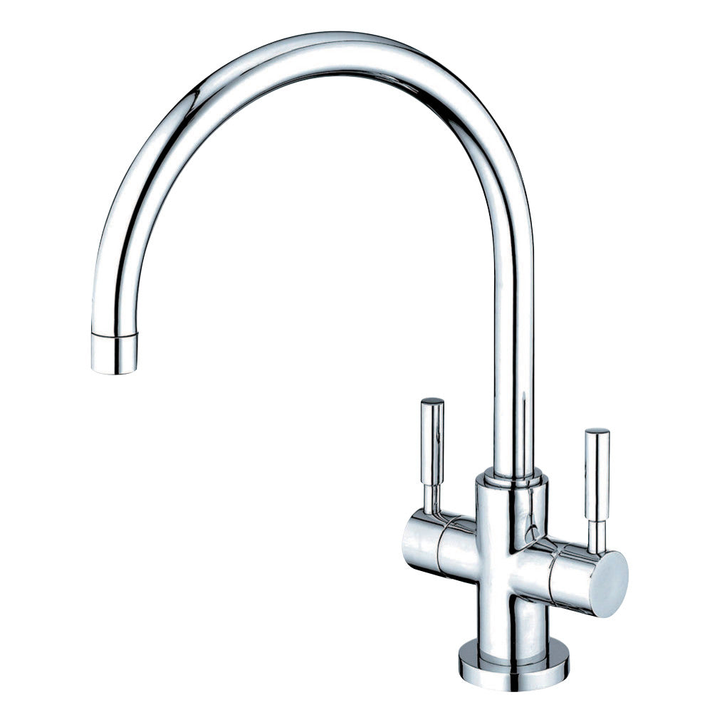 Kingston Brass KS8771DLLS Concord 2-Handle Kitchen Faucet with 8-Inch Plate, Polished Chrome - BNGBath