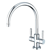 Thumbnail for Kingston Brass KS8771DLLS Concord 2-Handle Kitchen Faucet with 8-Inch Plate, Polished Chrome - BNGBath