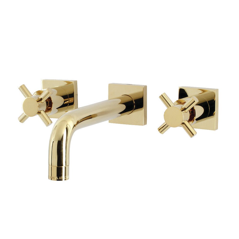 Kingston Brass KS6122DX Concord Two-Handle Wall Mount Bathroom Faucet, Polished Brass - BNGBath