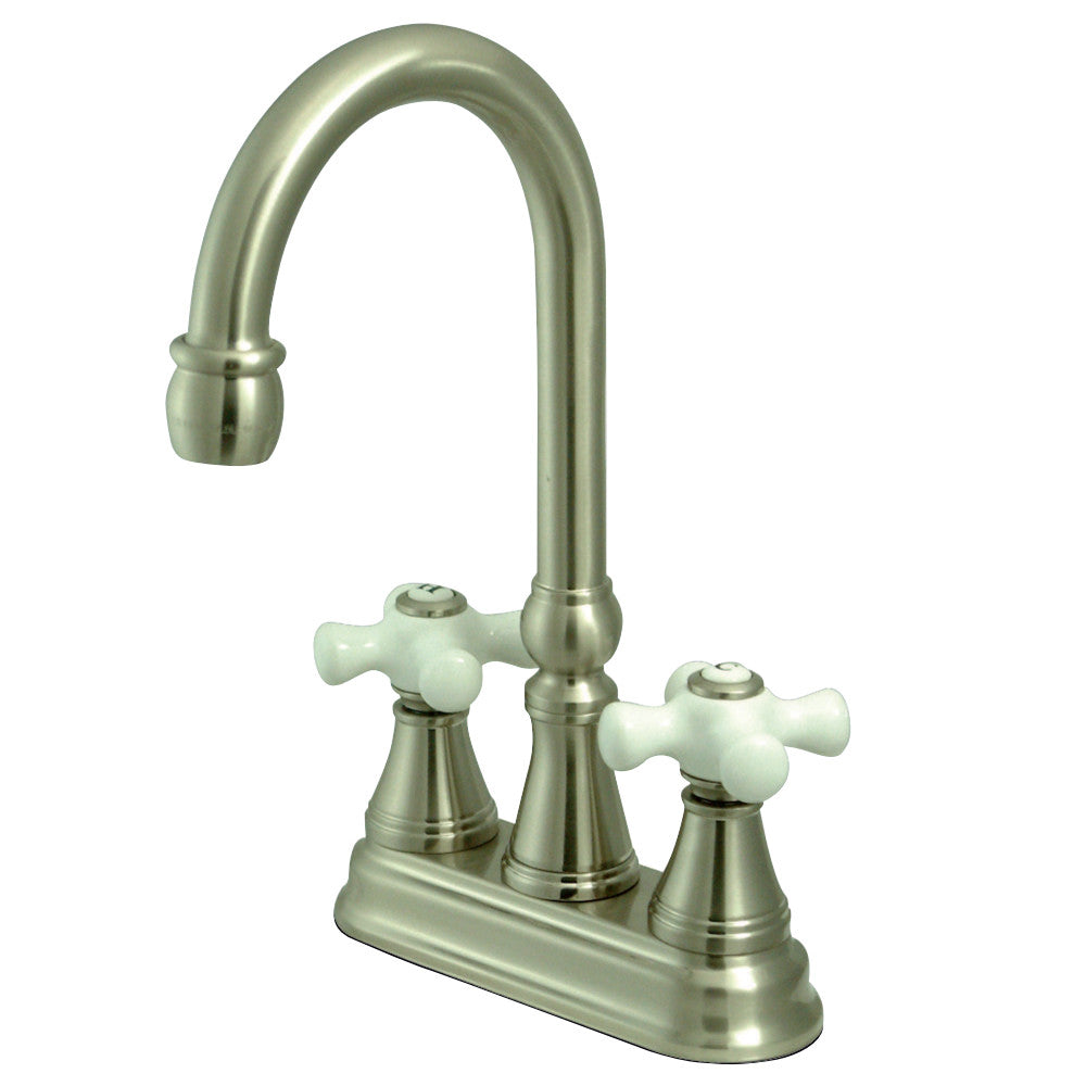 Kingston Brass KS2498PX Governor Bar Faucet Without Pop-Up, Brushed Nickel - BNGBath