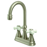 Thumbnail for Kingston Brass KS2498PX Governor Bar Faucet Without Pop-Up, Brushed Nickel - BNGBath