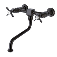 Thumbnail for Kingston Brass KS1215BEX Essex Wall Mount Bathroom Faucet, Oil Rubbed Bronze - BNGBath