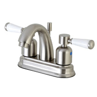 Thumbnail for Kingston Brass FB5618DPL 4 in. Centerset Bathroom Faucet, Brushed Nickel - BNGBath