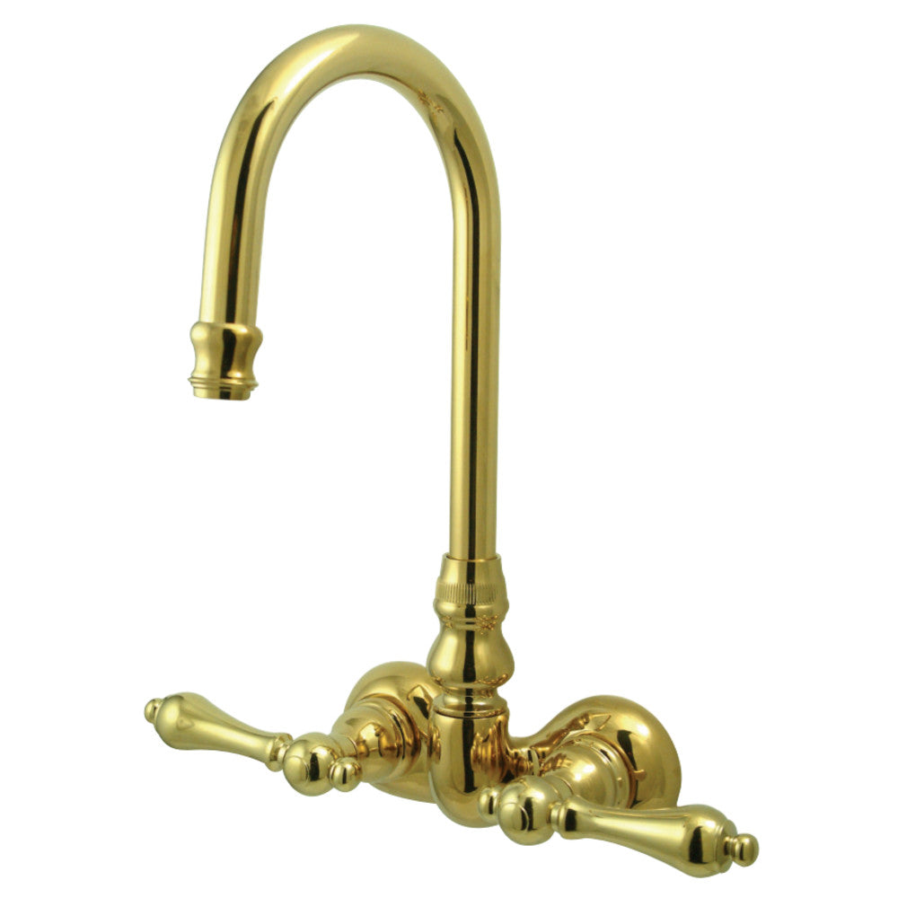 Kingston Brass CC71T2 Vintage 3-3/8-Inch Wall Mount Tub Faucet, Polished Brass - BNGBath