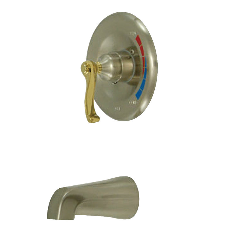 Kingston Brass KB8639FLTO Tub Only, Brushed Nickel/Polished Brass - BNGBath