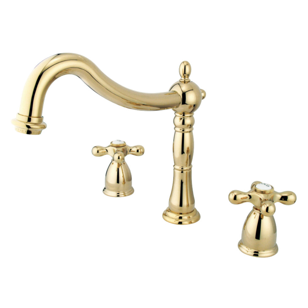 Kingston Brass KS1342AX Heritage Roman Tub Faucet, Polished Brass - BNGBath