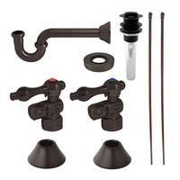 Thumbnail for Kingston Brass CC43105VKB30 Traditional Plumbing Sink Trim Kit with P-Trap and Drain, Oil Rubbed Bronze - BNGBath