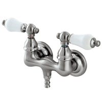 Thumbnail for Kingston Brass CC35T8 Vintage 3-3/8-Inch Wall Mount Tub Faucet, Brushed Nickel - BNGBath
