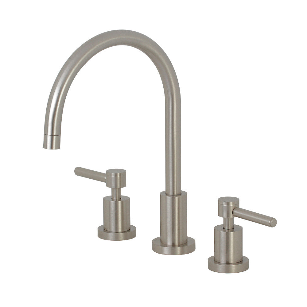 Kingston Brass KS8728DLLS Widespread Kitchen Faucet, Brushed Nickel - BNGBath