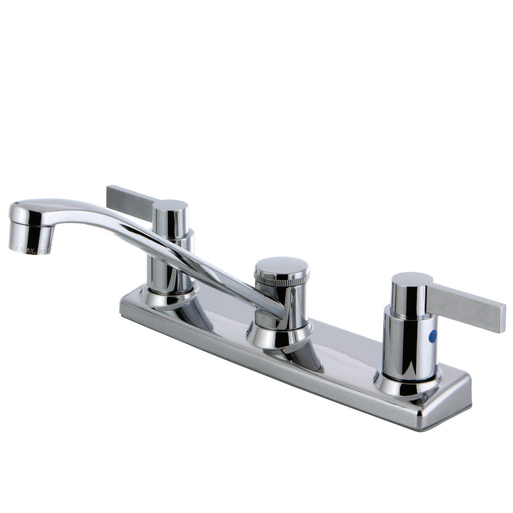Kingston Brass FB2121NDL NuvoFusion 2-Handle 8" Centerset Kitchen Faucet, Polished Chrome - BNGBath