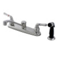 Thumbnail for Kingston Brass FB272SN Magellan 8-Inch Centerset Kitchen Faucet with Sprayer, Brushed Nickel - BNGBath