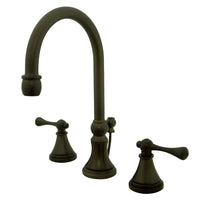 Thumbnail for Kingston Brass KS2985BL 8 in. Widespread Bathroom Faucet, Oil Rubbed Bronze - BNGBath
