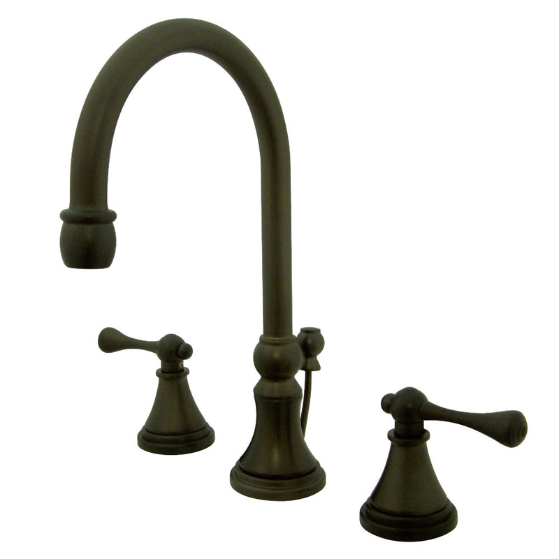 Kingston Brass KS2985BL 8 in. Widespread Bathroom Faucet, Oil Rubbed Bronze - BNGBath