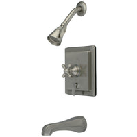 Thumbnail for Kingston Brass KB86584BX Tub and Shower Faucet, Brushed Nickel - BNGBath