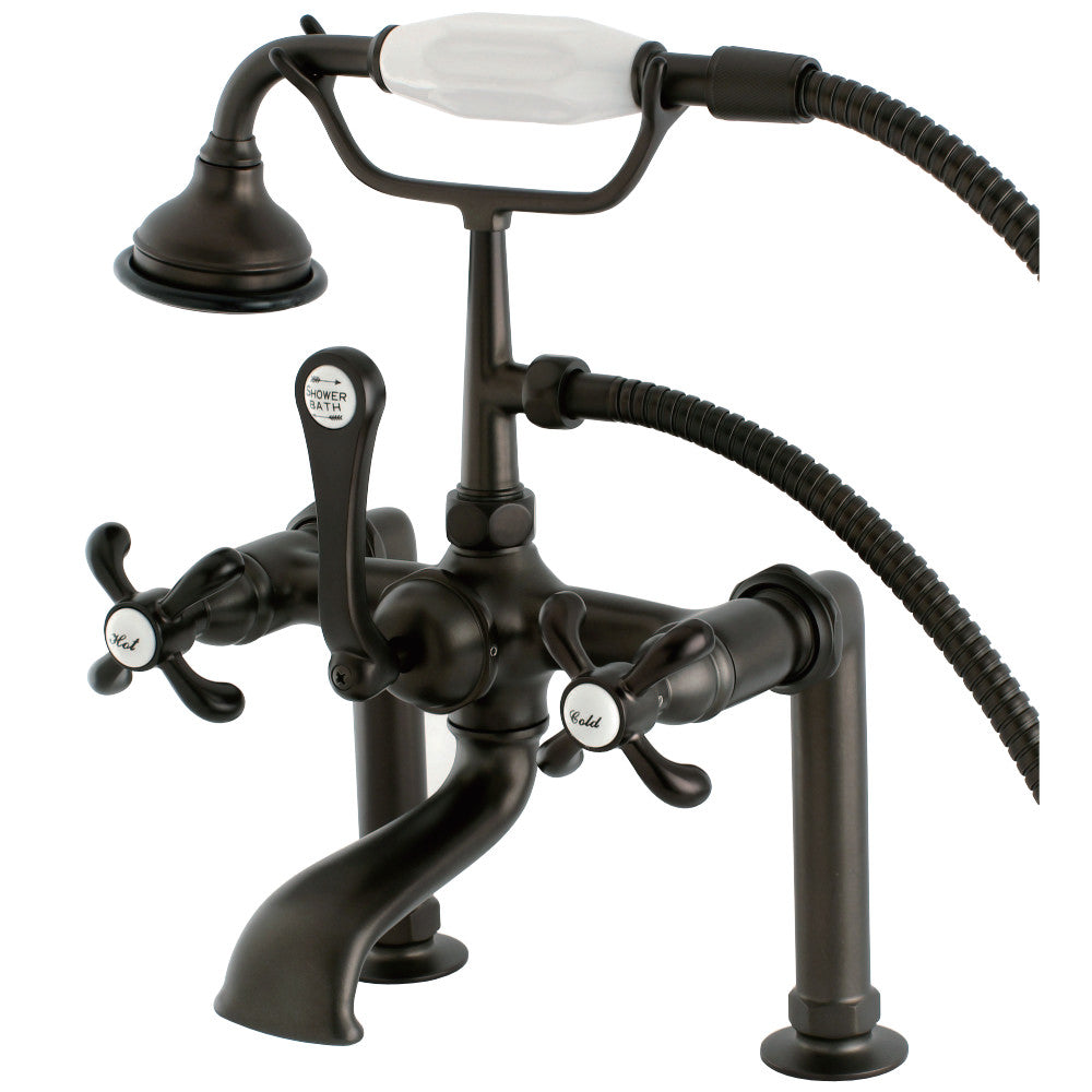 Aqua Vintage AE103T5TX French Country Deck Mount Clawfoot Tub Faucet, Oil Rubbed Bronze - BNGBath