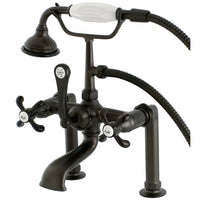 Thumbnail for Aqua Vintage AE103T5TX French Country Deck Mount Clawfoot Tub Faucet, Oil Rubbed Bronze - BNGBath