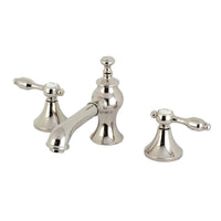 Thumbnail for Kingston Brass KC7066TAL Tudor 8 in. Widespread Bathroom Faucet, Polished Nickel - BNGBath