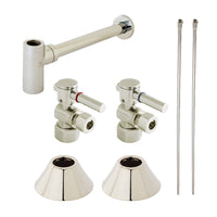Thumbnail for Kingston Brass CC43106DLLKB30 Modern Plumbing Sink Trim Kit with Bottle Trap, Polished Nickel - BNGBath
