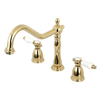Thumbnail for Kingston Brass KB1792BPLLS Widespread Kitchen Faucet, Polished Brass - BNGBath