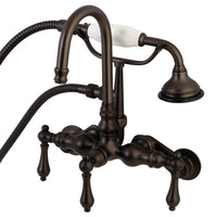 Thumbnail for Kingston Brass AE301T5 Aqua Vintage Wall Mount Clawfoot Tub Faucets, Oil Rubbed Bronze - BNGBath