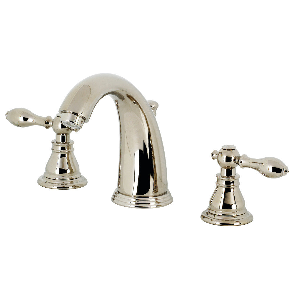 Kingston Brass KB986ACLPN American Classic Widespread Bathroom Faucet with Retail Pop-Up, Polished Nickel - BNGBath