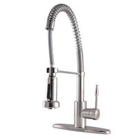 Thumbnail for Gourmetier GSY8888NKL Nustudio Single-Handle Pre-Rinse Kitchen Faucet, Brushed Nickel - BNGBath