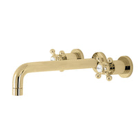 Thumbnail for Kingston Brass KS8022BX Metropolitan Two-Handle Wall Mount Tub Faucet, Polished Brass - BNGBath