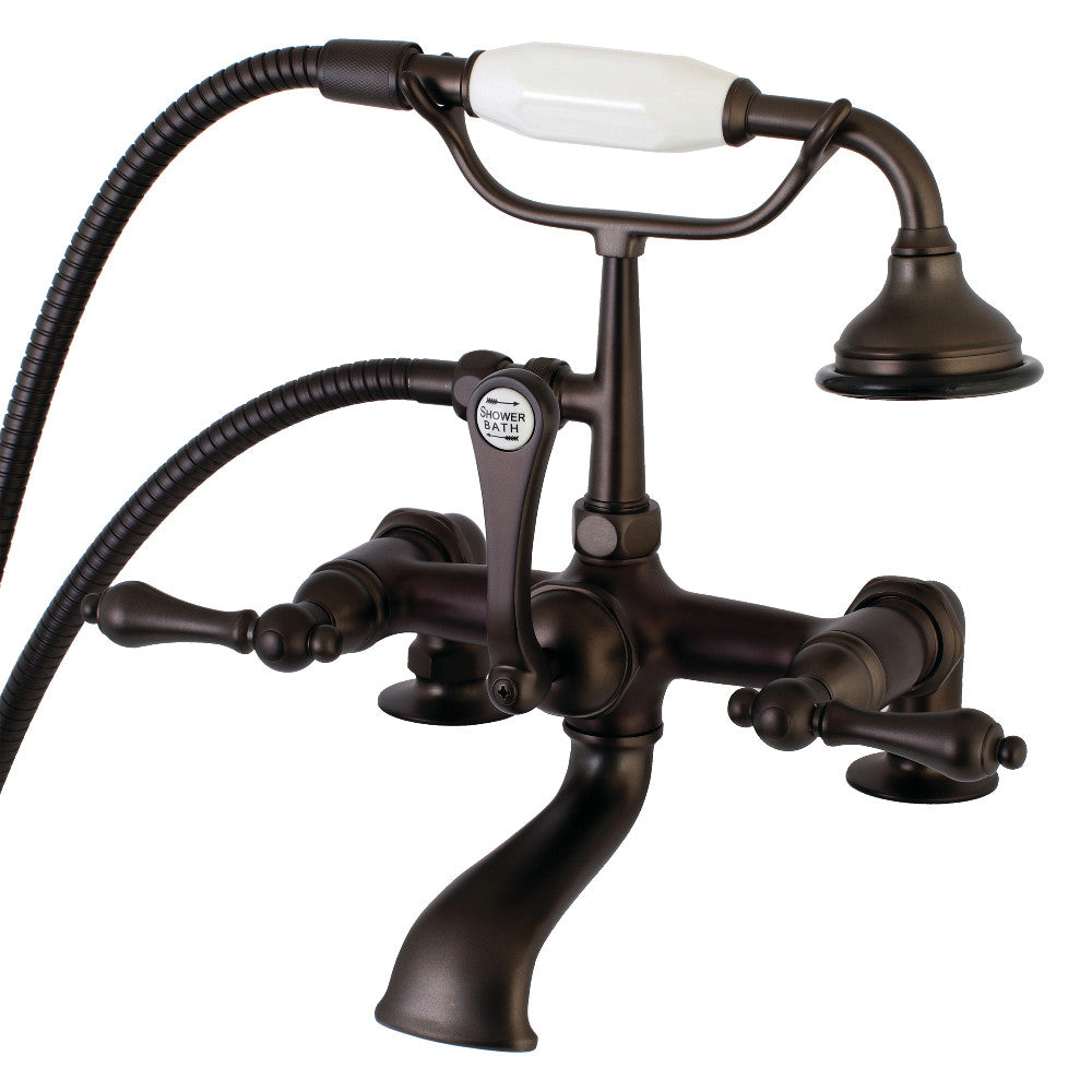 Aqua Vintage AE203T5 Vintage 7-Inch Tub Faucet with Hand Shower, Oil Rubbed Bronze - BNGBath