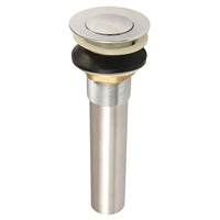 Thumbnail for Kingston Brass KB6001 Complement Push-Up Drain with Overflow, Polished Chrome - BNGBath