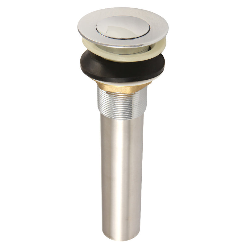 Kingston Brass KB6001 Complement Push-Up Drain with Overflow, Polished Chrome - BNGBath