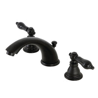 Thumbnail for Kingston Brass KB960AKL Duchess Widespread Bathroom Faucet with Plastic Pop-Up, Matte Black - BNGBath