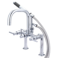 Thumbnail for Aqua Vintage AE8401DL Concord Deck Mount Clawfoot Tub Faucet, Polished Chrome - BNGBath