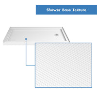 Thumbnail for DreamLine Aqua Ultra 36 in. D x 60 in. W x 74 3/4 in. H Frameless Hinged Shower Door and SlimLine Shower Base Kit - BNGBath