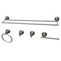 Thumbnail for Kingston Brass BAH821330478SN Concord 5-Piece Bathroom Accessory Set, Brushed Nickel - BNGBath