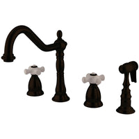 Thumbnail for Kingston Brass KS1795PXBS Widespread Kitchen Faucet, Oil Rubbed Bronze - BNGBath