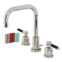 Thumbnail for Kingston Brass FSC8939DKL Kaiser Widespread Bathroom Faucet with Brass Pop-Up, Polished Nickel - BNGBath