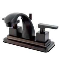 Thumbnail for Kingston Brass KS4645QLL 4 in. Centerset Bathroom Faucet, Oil Rubbed Bronze - BNGBath