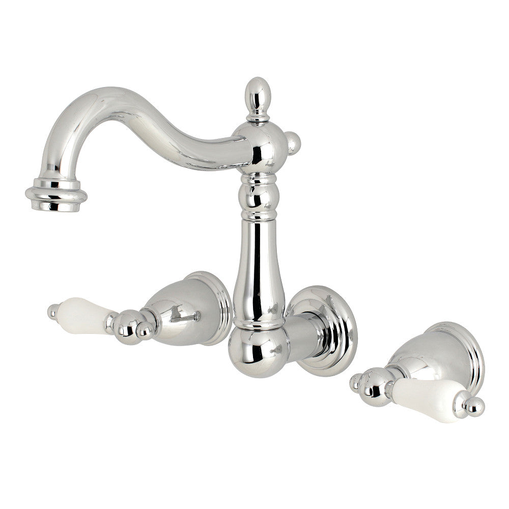 Kingston Brass KS1251PL 8-Inch Center Wall Mount Bathroom Faucet, Polished Chrome - BNGBath