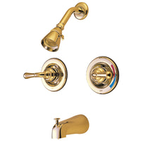 Thumbnail for Kingston Brass KB672 Tub and Shower Faucet, Polished Brass - BNGBath