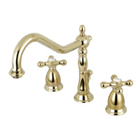 Thumbnail for Kingston Brass KS1992AX 8 in. Widespread Bathroom Faucet, Polished Brass - BNGBath