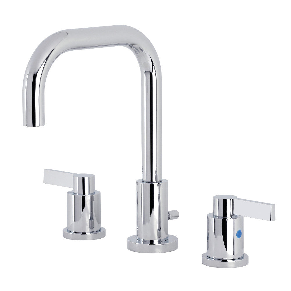 Kingston Brass FSC8931NDL NuvoFusion Widespread Bathroom Faucet with Brass Pop-Up, Polished Chrome - BNGBath