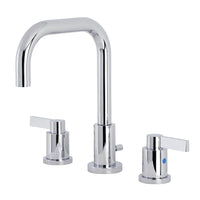 Thumbnail for Kingston Brass FSC8931NDL NuvoFusion Widespread Bathroom Faucet with Brass Pop-Up, Polished Chrome - BNGBath