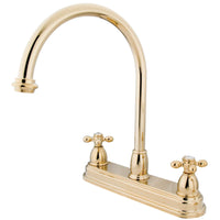 Thumbnail for Kingston Brass KB3742AX Restoration Centerset Kitchen Faucet, Polished Brass - BNGBath